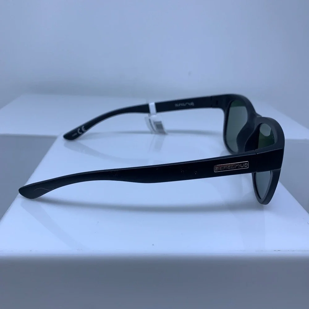 Suncloud Optics Leeway Matte Black + Polarized Blue Mirror Lens Sunglasses NWT